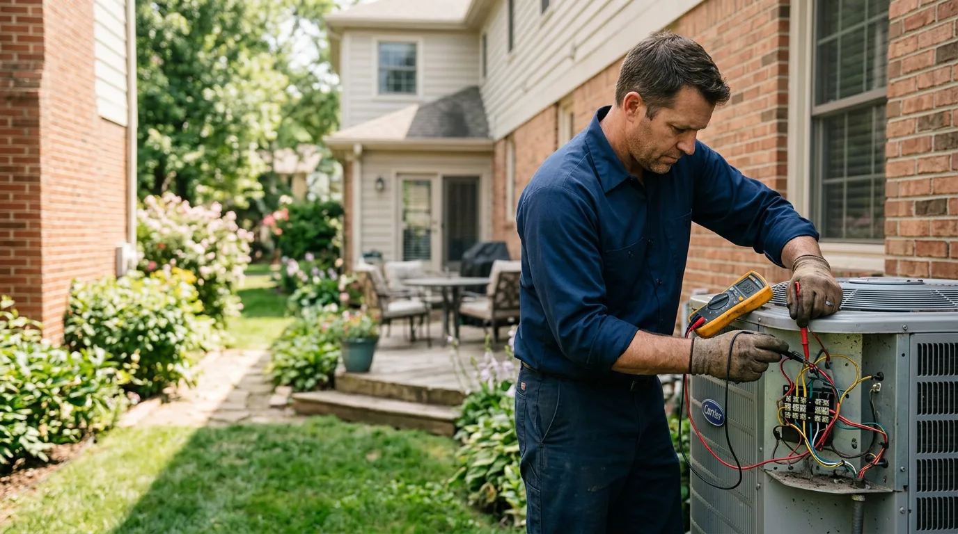 HVAC technician working near Bridgeville, PA